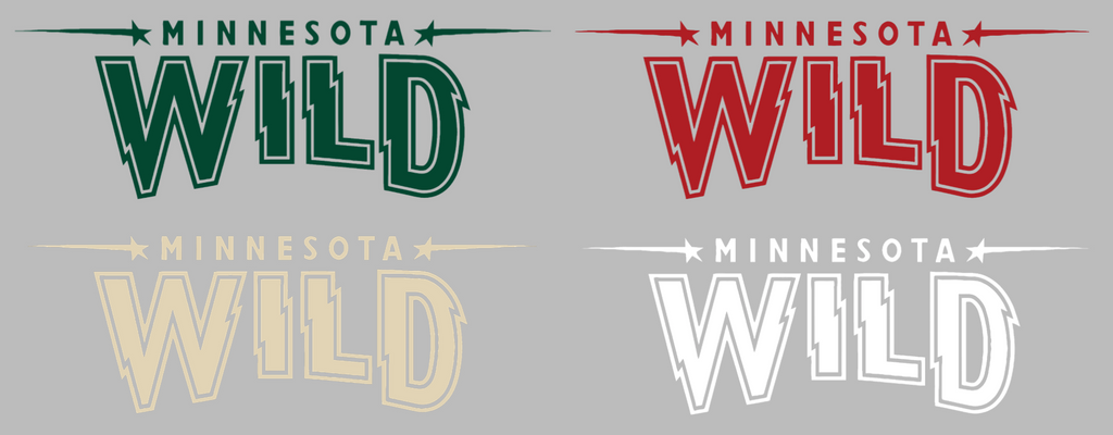 Minnesota Wild Team Name Logo Premium DieCut Vinyl Decal PICK COLOR & SIZE