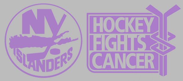 New York Islanders Purple Cancer Awareness Premium DieCut Vinyl Decal PICK SIZE