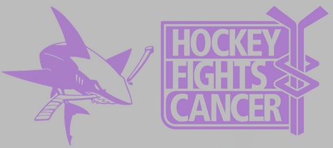 San Jose Sharks Purple Cancer Awareness Premium DieCut Vinyl Decal PICK SIZE