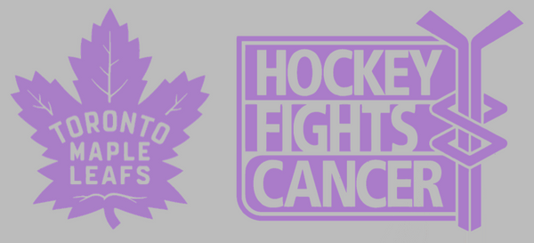 Toronto Maple Leafs Purple Cancer Awareness Premium DieCut Vinyl Decal PICK SIZE