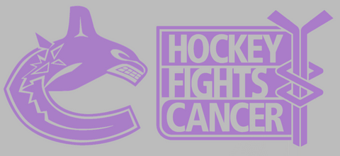Vancouver Canucks Purple Cancer Awareness Premium DieCut Vinyl Decal PICK SIZE
