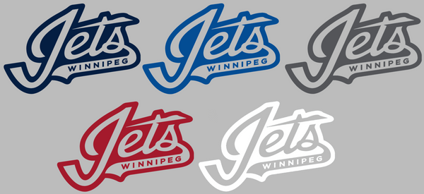 Winnipeg Jets Team Name Logo Premium DieCut Vinyl Decal PICK COLOR & SIZE