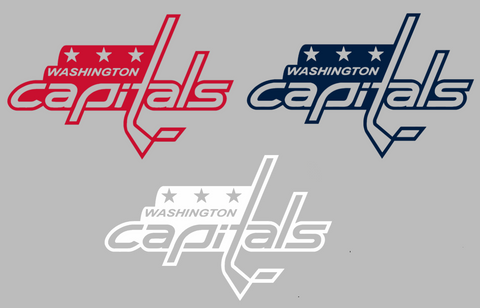Washington Capitals Team Name Logo Premium DieCut Vinyl Decal PICK COLOR & SIZE
