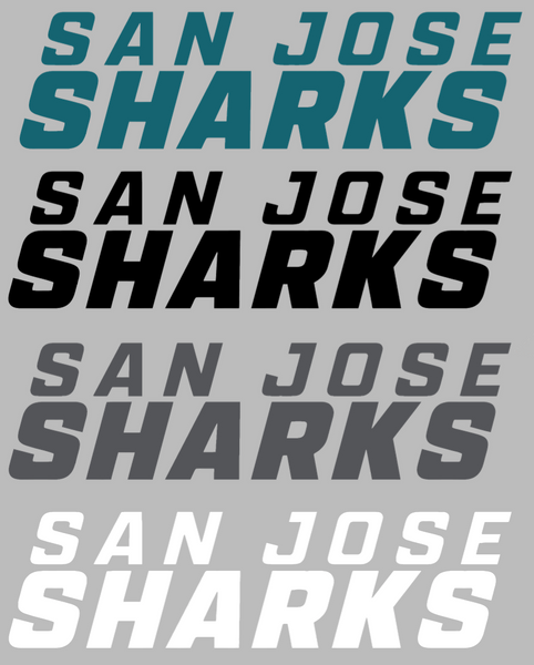San Jose Sharks Team Name Logo Premium DieCut Vinyl Decal PICK COLOR & SIZE