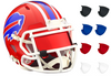 Buffalo Bills Red Retro Throwback Riddell Speed Mini Football Helmet - Build Your Own w/ Custom Color Mini Visor Shield & Color Clips