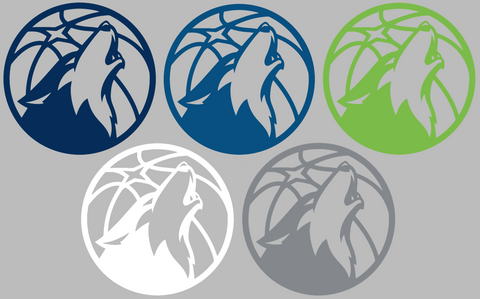 Minnesota Timberwolves Alternate Logo Premium DieCut Vinyl Decal PICK COLOR & SIZE
