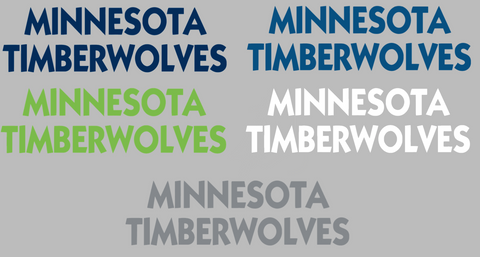 Minnesota Timberwolves Team Name Logo Premium DieCut Vinyl Decal PICK COLOR & SIZE