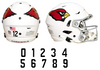 Arizona Cardinals Full Size Football Helmet Number Decals - PICK YOUR COLOR