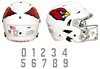 Arizona Cardinals Full Size Football Helmet Number Decals - PICK YOUR COLOR