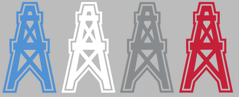 Houston Oilers Retro Throwback Logo Premium DieCut Vinyl Decal PICK COLOR & SIZE
