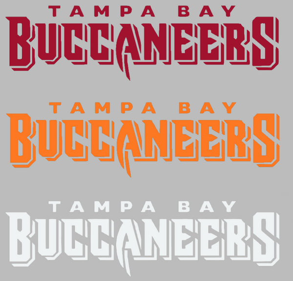 Tampa Bay Buccaneers Team Name Logo Premium DieCut Vinyl Decal PICK COLOR & SIZE