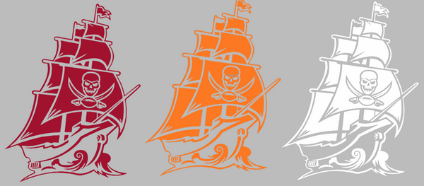 Tampa Bay Buccaneers Pirate Ship Logo Premium DieCut Vinyl Decal PICK COLOR & SIZE