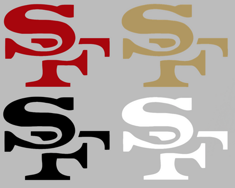 San Francisco 49ers Alternate SF Logo Premium DieCut Vinyl Decal PICK COLOR & SIZE