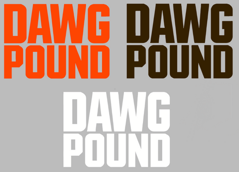Cleveland Browns Dawg Pound Logo Premium DieCut Vinyl Decal PICK COLOR & SIZE