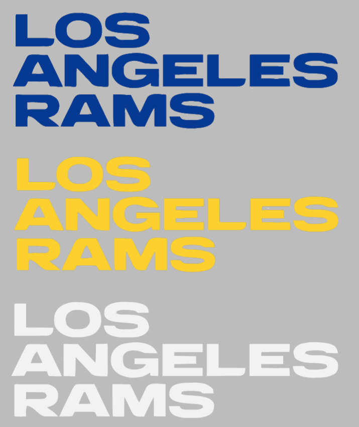 Los Angeles Rams Team Name Logo Premium DieCut Vinyl Decal PICK COLOR & SIZE