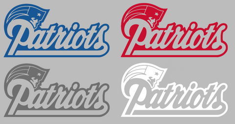New England Patriots Retro Throwback Team Name Logo Premium DieCut Vinyl Decal PICK COLOR & SIZE