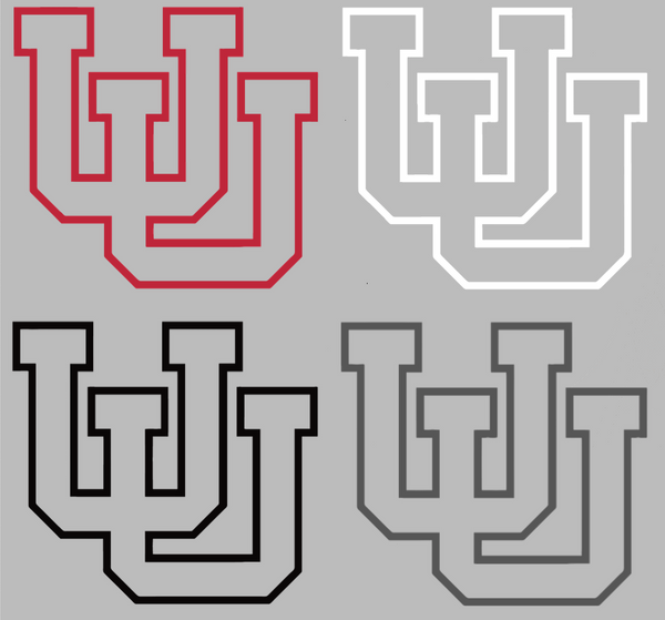 Utah Utes Alternate Logo Premium DieCut Vinyl Decal PICK COLOR & SIZE