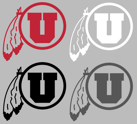 Utah Utes Team Logo Premium DieCut Vinyl Decal PICK COLOR & SIZE