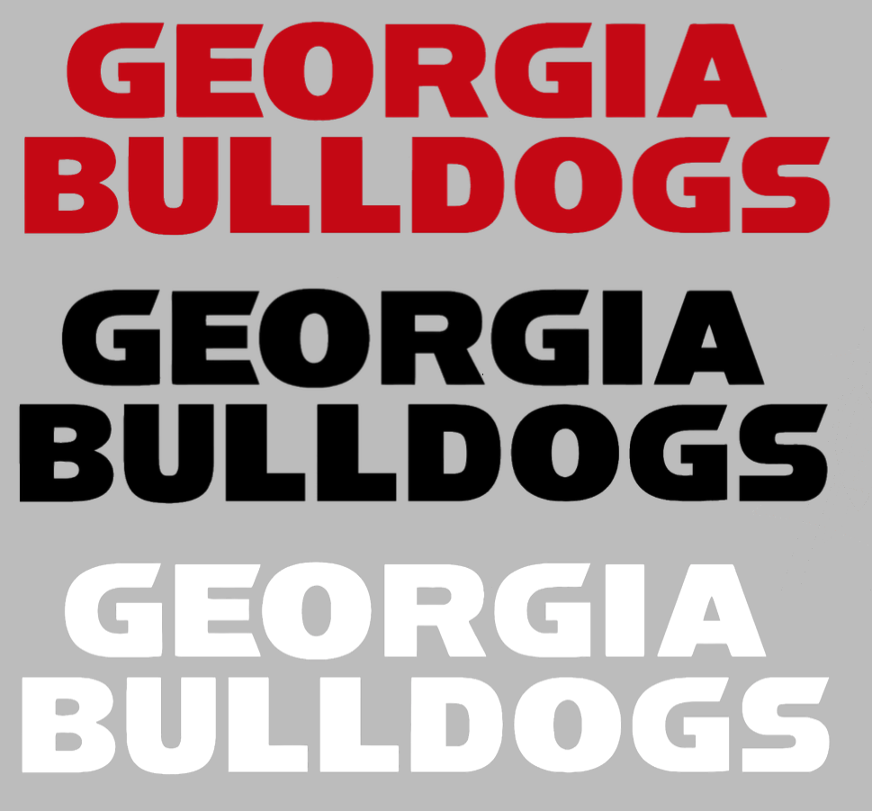 Georgia Bulldogs Team Name Logo Premium DieCut Vinyl Decal PICK COLOR & SIZE