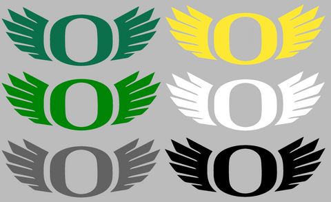 Oregon Ducks Wings Logo Premium DieCut Vinyl Decal PICK COLOR & SIZE