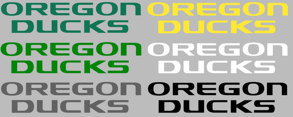 Oregon Ducks Team Name Logo Premium DieCut Vinyl Decal PICK COLOR & SIZE
