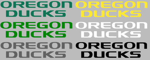 Oregon Ducks Team Name Logo Premium DieCut Vinyl Decal PICK COLOR & SIZE