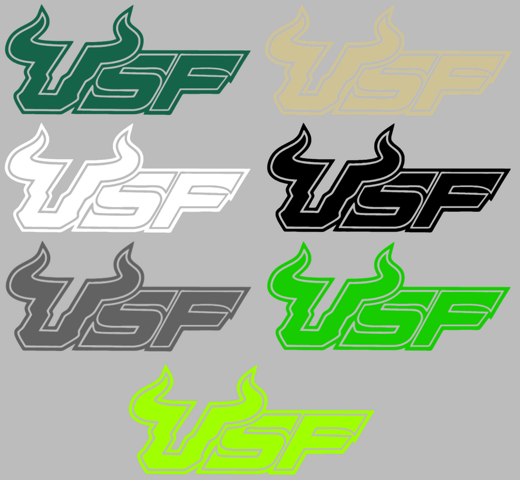 South Florida Bulls USF Logo Premium DieCut Vinyl Decal PICK COLOR & SIZE