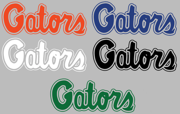 Florida Gators Script Gators Logo Premium DieCut Vinyl Decal PICK COLOR & SIZE