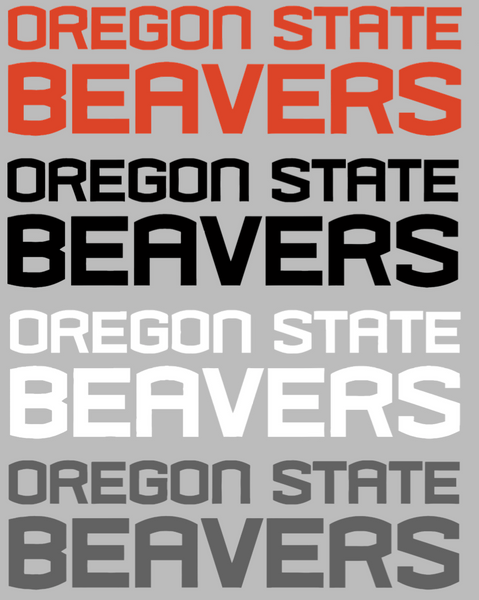 Oregon State Beavers Team Name Logo Premium DieCut Vinyl Decal PICK COLOR & SIZE