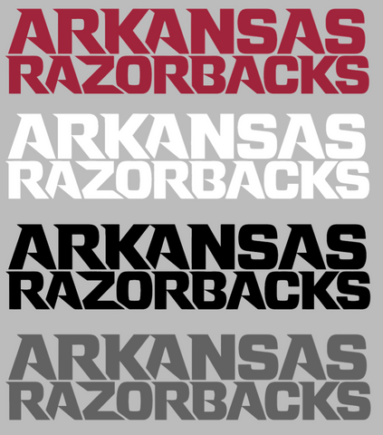 Arkansas Razorbacks Team Name Logo Premium DieCut Vinyl Decal PICK COLOR & SIZE