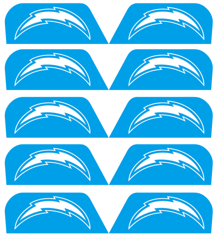Los Angeles Chargers Visor Tab Decals for Full Size Football Helmet PICK YOUR COLOR