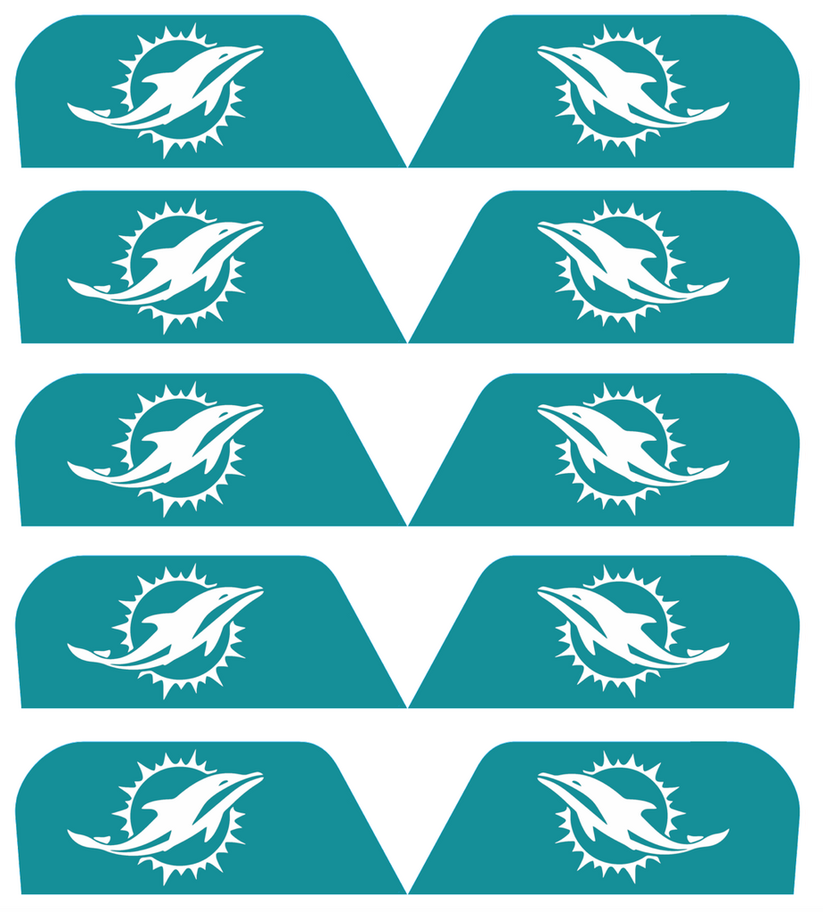 Miami Dolphins Visor Tab Decals for Full Size Football Helmet PICK YOUR COLOR