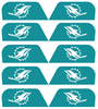 Miami Dolphins Visor Tab Decals for Full Size Football Helmet PICK YOUR COLOR