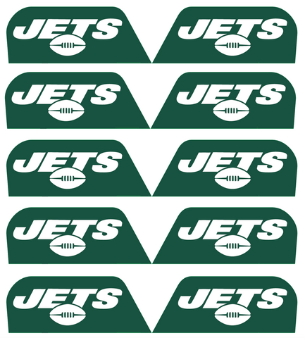 New York Jets Visor Tab Decals for Full Size Football Helmet PICK YOUR COLOR