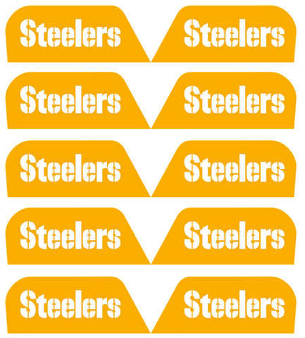 Pittsburgh Steelers Visor Tab Decals for Full Size Football Helmet PICK YOUR COLOR
