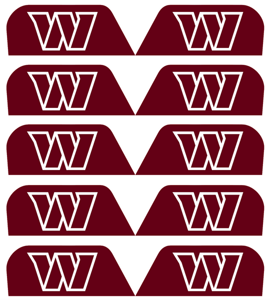 Washington Commanders Visor Tab Decals for Full Size Football Helmet PICK YOUR COLOR