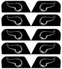 Minnesota Vikings Visor Tab Decals for Full Size Football Helmet PICK YOUR COLOR