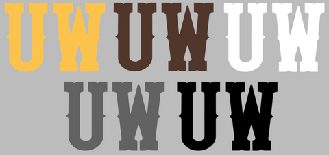 Wyoming Cowboys UW Logo Premium DieCut Vinyl Decal PICK COLOR & SIZE