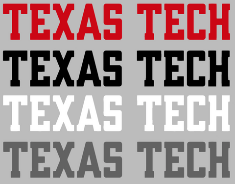 Texas Tech Red Raiders Team Name Logo Premium DieCut Vinyl Decal PICK COLOR & SIZE