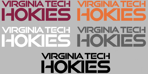 Virginia Tech Hokies Team Name Logo Premium DieCut Vinyl Decal PICK COLOR & SIZE