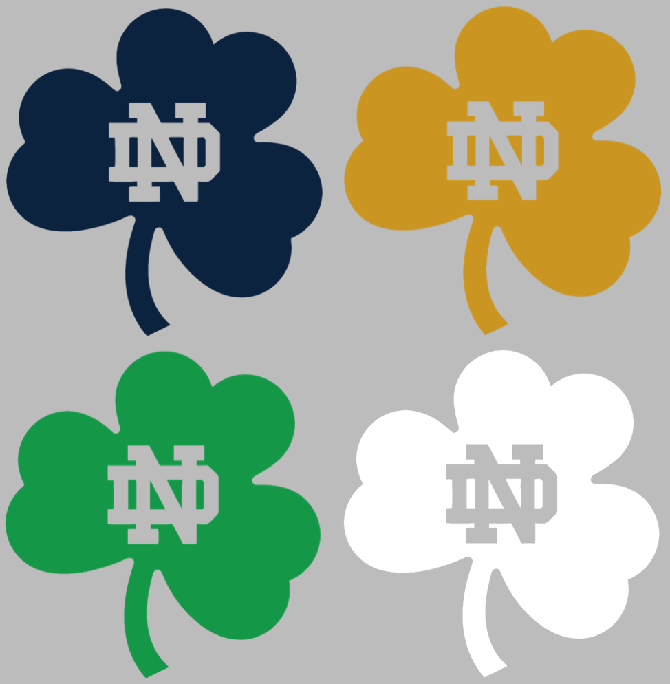 Notre Dame Fighting Irish Clover Logo Premium DieCut Vinyl Decal PICK COLOR & SIZE