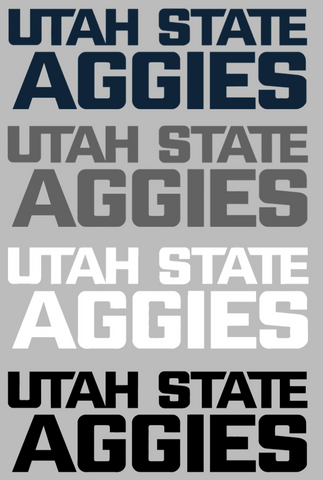 Utah State Aggies Team Name Logo Premium DieCut Vinyl Decal PICK COLOR & SIZE