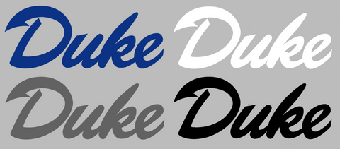 Duke Blue Devils Team Name Logo Premium DieCut Vinyl Decal PICK COLOR & SIZE