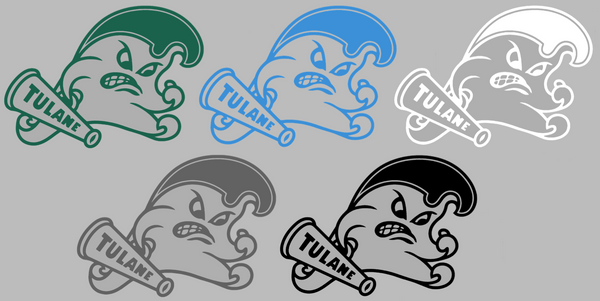 Tulane Green Wave Team Logo Premium DieCut Vinyl Decal PICK COLOR & SIZE