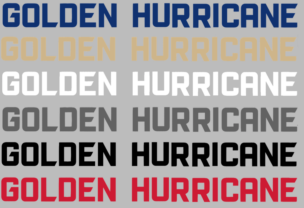 Tulsa Golden Hurricane Team Name Logo Premium DieCut Vinyl Decal PICK COLOR & SIZE