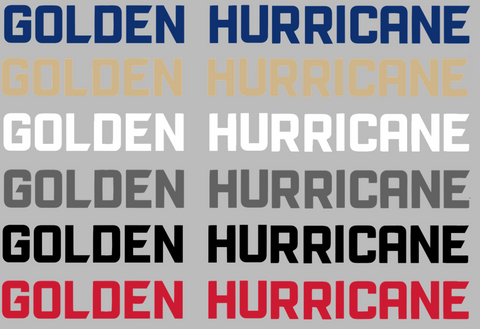 Tulsa Golden Hurricane Team Name Logo Premium DieCut Vinyl Decal PICK COLOR & SIZE