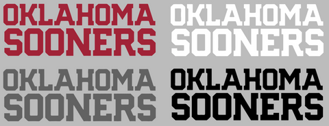 Oklahoma Sooners Team Name Logo Premium DieCut Vinyl Decal PICK COLOR & SIZE