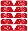 Kansas City Chiefs Visor Tab Decals for Full Size Football Helmet PICK YOUR COLOR