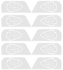 Kansas City Chiefs Visor Tab Decals for Full Size Football Helmet PICK YOUR COLOR