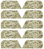 Kansas City Chiefs Visor Tab Decals for Full Size Football Helmet PICK YOUR COLOR